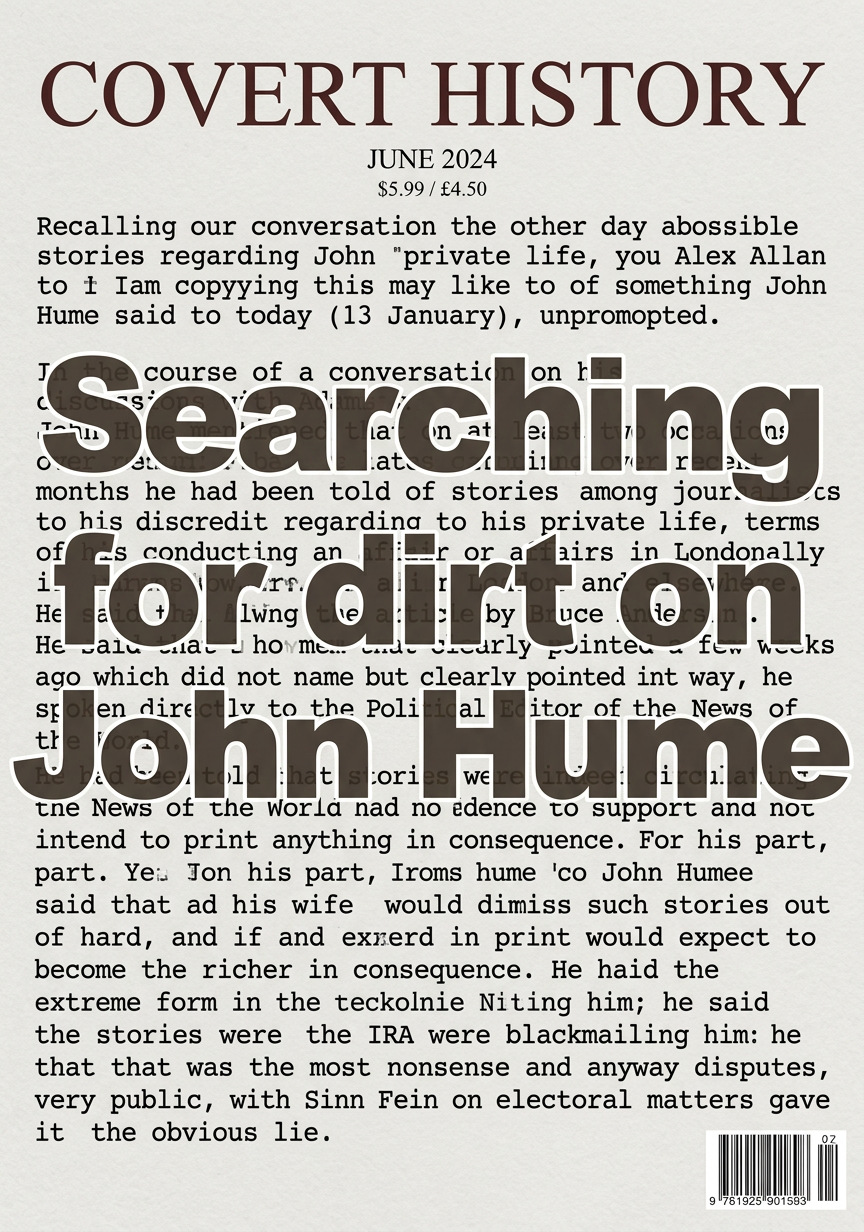 Whitehall sought dirt on John Hume.